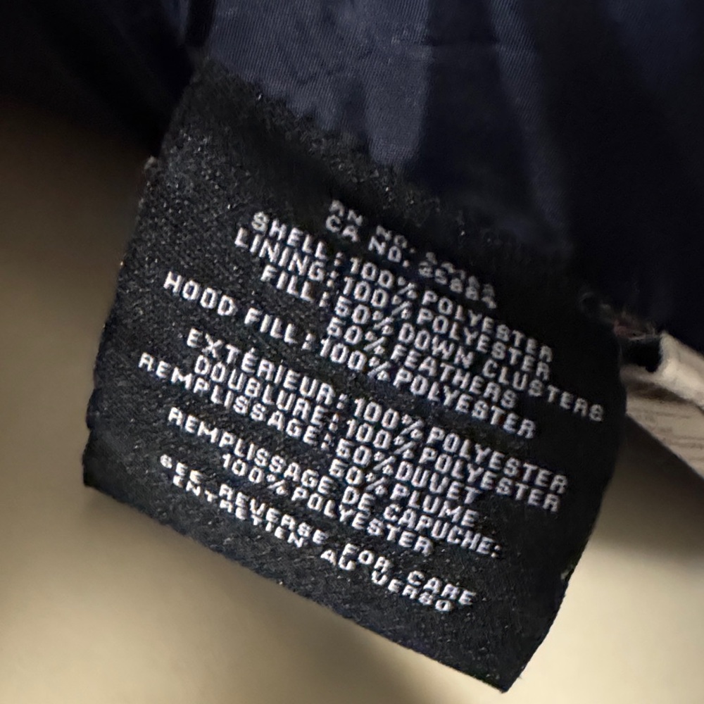 Cole Haan Dark Blue Hooded Down Puffer Jacket - Picture 14 of 15